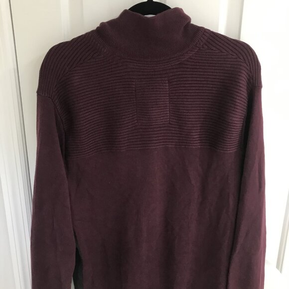 Guess 1/4 Zip Mock Neck Ribbed Pullover Sweater XL - Picture 9 of 10